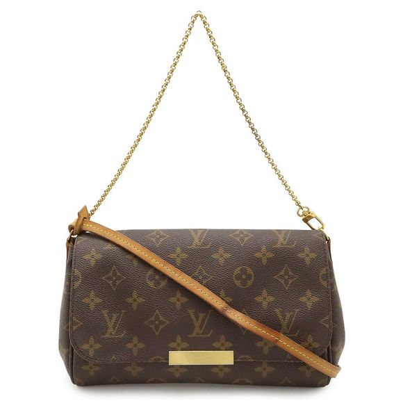 Louis Vuitton Monogram Favorite MM Shoulder Bag Diagonal Chain Bag 2WAY Clutch - Picture 1 of 9